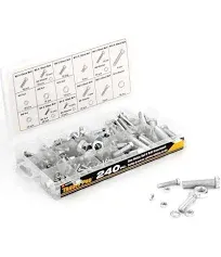 Tradespro Zinc Metric Nut and Bolt Assortment 240-Piece