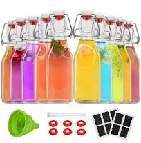 ZEBEIYU 10 Pack Swing Top Glass Bottles