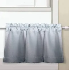 SeeGlee Ombre Blackout Short Curtain 30 Inches Long for Small Windows - Water...