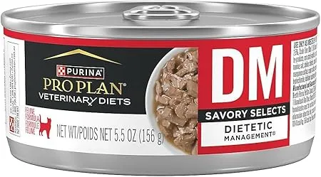 Purina DM Dietetic Management Savory Selects Wet Canned Cat Food 24/5.5 oz, 1 Ounce (Pack of 1)