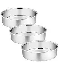 Coliware 6 inch Round Cake Pan 3-Pieces