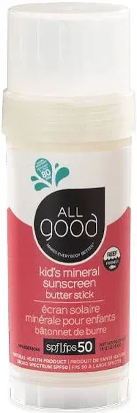 All Good Baby &amp; Kids Mineral  Sunscreen, SPF 50 Butter Stick &amp; SPF 30 lotion 2PC