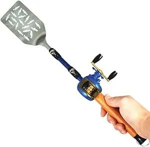 Fishing Pole Spatula Open Face Reel Gibson BBQ Grill Tool Stainless Steel - New