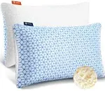 Cooling Firm Pillows Queen Size 2 Pack for Bed, Adjustable for Side Back Stomach