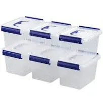 Waikhomes 3L Plastic Storage Containers Set of 6 with Handle