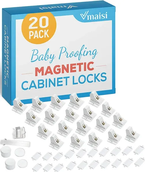 V Maisi Baby Proofing Magnetic Cabinet Locks-19 pack Never used but missing 1