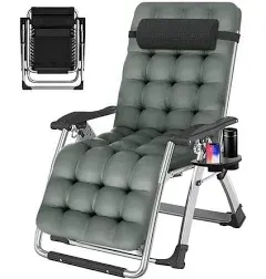 Naizea Zero Gravity Chair Lawn Recliner Lounge Chair with Removable Cushion