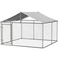 GLANZEND Outdoor Dog Kennel with Roof