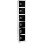  Large School Locker withs 6 Hooks Storage Locker for Garage 6 Door Black