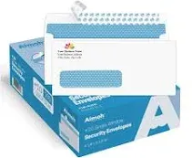 Aimoh #10 Single Left Window Self-Seal Security Tinted Envelopes, Size 4-1/8 X 9-1/2 Inches, 24 LB - 100 Count (35221)