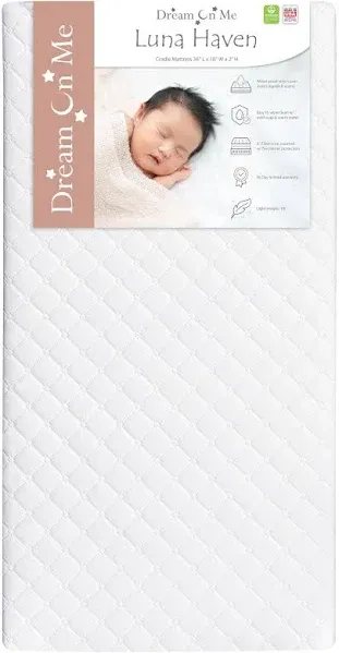 Dream On Me Universal Cradle 2 Inch (Pack of 1), White Check Vinyl Cover 