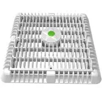 9" x 9" Wave Suction Cover with Frame and Riser White