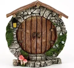 Top Collection 5.25" Miniature Fairy Garden & Terrarium Charming Round Door