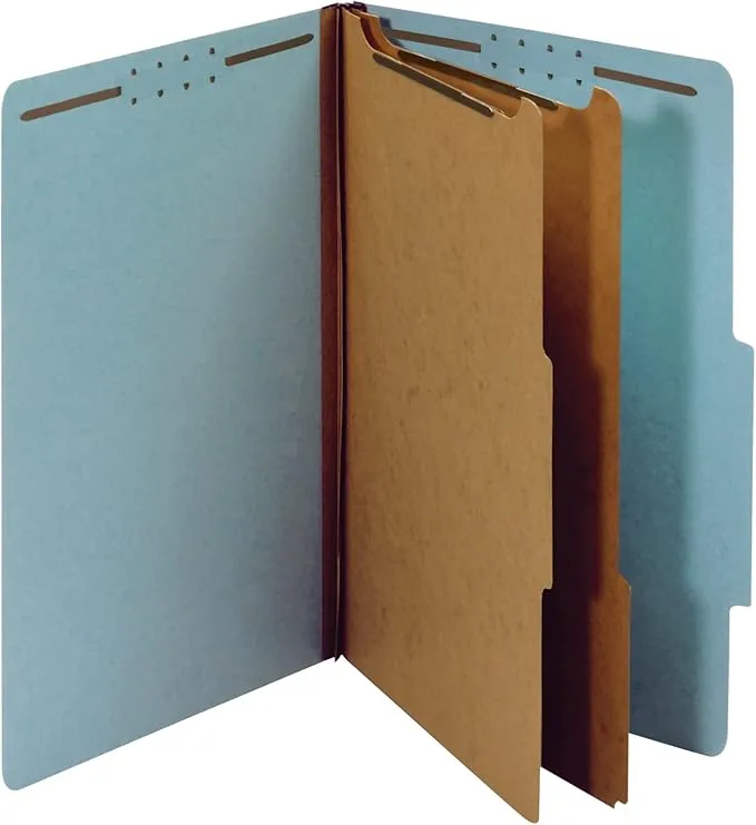 Office Depot® Brand Pressboard Expanding File Folders, 2 1/2" Expansion, Legal Size, 83% Recycled, Blue, Pack Of 5