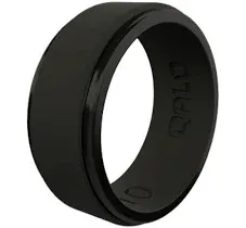 QALO, Men's Polished Step Edge Silicone Ring