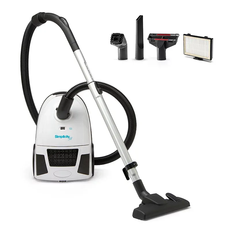 Simplicity Vacuums Jill Canister Vacuum for Hard Floors & Rugs