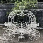 6.25 Ft. Tall Heart-Shaped Iron Flower Carriage Courtney (Antique Bronze)