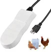 comincia Heated Chicken Waterer Deicer,250Watt Thermostatic Control Chicken Water Heater Mini Size Water De-Icer for Poultry