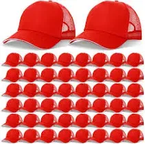 50 Pcs Blank Trucker Hats Bulk Unisex Sublimation Hat Baseball Cap Trucker Cap with Adjustable Snapback for Men Women