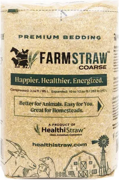 HealthiStraw FarmStraw Coarse Cut 3 Cu ft