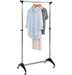 Honey Can Do Adjustable Rolling Garment Rack