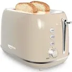 2 Slice Steel Toaster Retro With 6 Bread Shade Settings (Bagel/Defrost<wbr/>/Cancel)