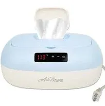 avec Maman La Caresse Baby Wipe Warmer - Baby Essentials for Boys - Wet Wipe Dispenser - Adjustable Heat Settings Digital Display - Blue -