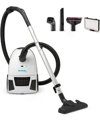 Simplicity Canister Vacuum Cleaner 10-Amp HEPA Media Bag+Filter Bagged White