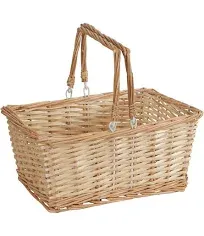  Ml-2202 Open Top Market Basket With Handles, Natural