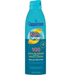 SPORT Kids Sunscreen Spray SPF 100, Water Resistant, Continuous Spray Sunscreen 