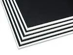 Union Premium Foam Board Black/White 30 x 40 x 3/16&#034; 10-Pack : Matte Finish H...