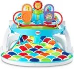 Fisher-Price Portable Baby Chair, Deluxe Sit-Me-Up Floor Seat with Removable Toys and Snack Tray, Happy Hills