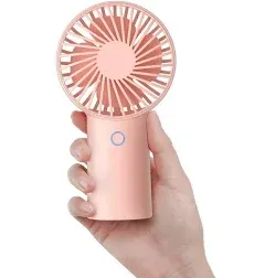 JISULIFE 6 in. 3 Speeds Personal Fan in White with USB Rechargeable F2B