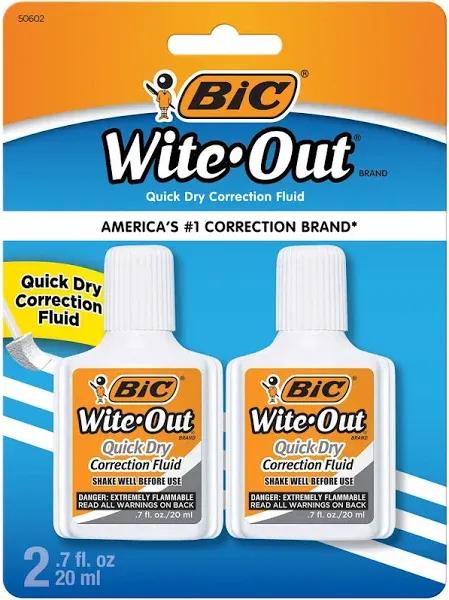 BIC WOFQDP1WHI Correction Fluid Quick Dry 22ml White