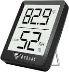 DOQAUS Digital Hygrometer Indoor Thermometer Humidity Meter Room Black 