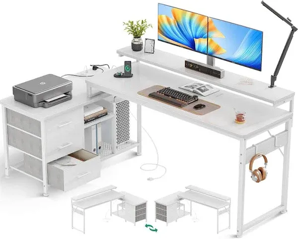 AODK 70 inch L Shaped Computer Desk