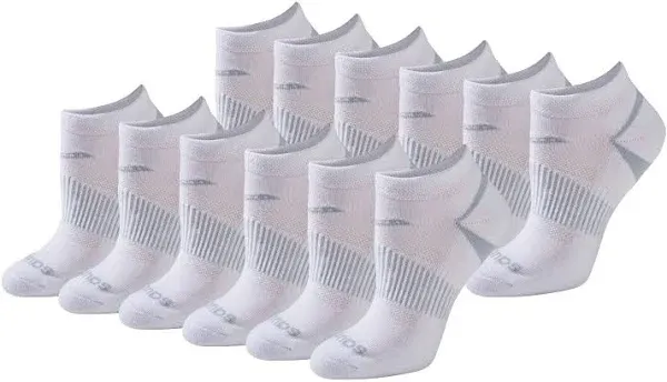 Saucony Women's RunDry Performance Selective Cushion Socks, Available in S-L (6, 12 Pairs )