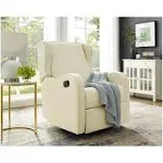 Angel Line Rebecca Upholstered Swivel Gliding Recliner, Beige