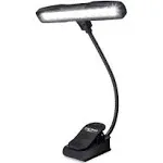 Rechargeable Clip-on Music Stand Orchestra Light- 10 Bright LEDs- Includes USB Cord, Wall Plug, and Carrying Bag- Also for Reading, DJs, Artists, Crafting