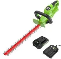 Greenworks 24V 22" Hedge Trimmer with 1.5Ah Battery and Charger