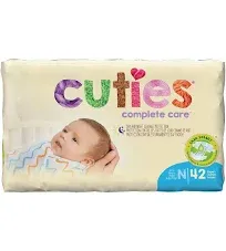 Cuties Complete Care Baby Diapers, Size 5, Lot of 108 Diapers