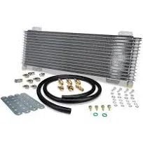 Low Pressure Drop Transmission Oil Cooler LPD47391 4739 40,000 GVW with Mounting Hardware (Black)