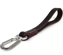 Mighty Paw Short Dog Leash - Training Traffic Lead with Carabiner Clip - Dog Leash Training Lead - Short Slip Lead Dog Leash - Short Lead Dog Training - Dog Carabiner Clip - Brown - 12 Inches