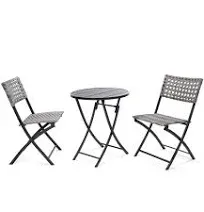 Backyard Expressions 3 Piece Folding Outdoor Bistro Set