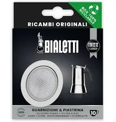 Bialetti Silicone Gasket and Filter for Espresso Cooker 10 Cups Replacement Part