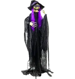 Haunted Hill Farm Belladonna the Purple-Haired Witch with Animated Eyes