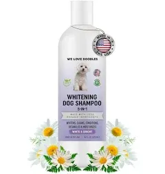 Whitening Dog Shampoo, Organic Ingredients, Brightens Fur, Removes Stains, USA 