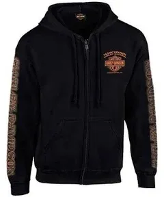 Harley-Davidson® Men's Eagle Piston Long Sleeve Pullover Hoodie, Black 30299949