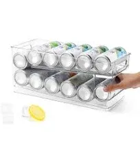 Double-layer Rolling Beverage Soda Can Storage Organizer