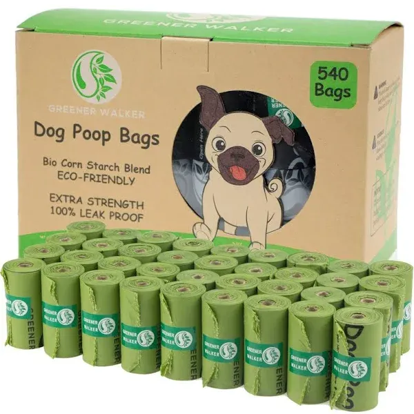 Poop Bags for Dog Waste-540 Bags,Extra Thick Strong 100% Leak Proof Biodegradabl